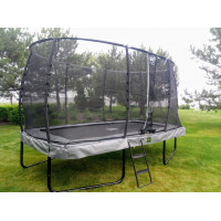 Батут EXIT Елегант Преміум 244х427 см сірий